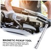 Operitacx Magnetic Pickup Tool with LED Light Telescopic Flashlight for