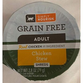 SIMPLY NOURISH Adult Cat Food Shreds 6-2.8 Ounce Cups (Chicken Stew (Shreds))