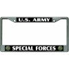 army special forces military logo chrome license plate frame made in usa