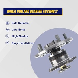 KUSATEC 512310 Rear Wheel Bearing Hub Assembly for 1995-2004 Toyota Avalon 1997-2001 Toyota Camry 1999-2003 Toyota Solara 1999-2003 Lexus RX300 1992-2001 Lexus ES300, 5-Lug Bolts w/ABS