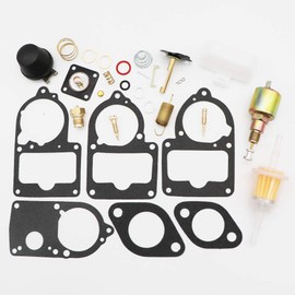 Dokili Carburettor repair kit for VW Solex Brosol Bocar EMPI 28 30 34 PICT-3 with float and 12 V valve solenoid cut off
