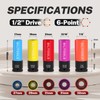 BILITOOLS 1/2 inch Drive Impact Lug Nut Socket Set, Metric