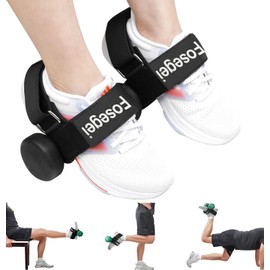 Fosegei Dumbbell Foot Attachment, Tibialis Trainer, Adjustable Ankle Weights, Ankle Straps for Weight Lifting, Leg Workouts at Home for Hip Flexors, Shin Splint, Hamstring Curls, Leg extensions