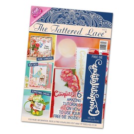 The Tattered Lace Craft Magazine Issue 23 + Free Congratulations Text Die