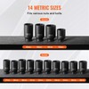 VEVOR Axle Nut Impact Socket Set - 1/2" Drive Deep