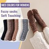 (6 Pairs) ZANZER Fuzzy Socks For Women Slipper Warm Fluffy
