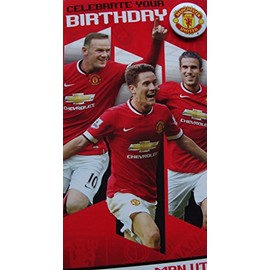 Happy Birthday Card, Manchester United Birthday Card, Man U Birthday Card, Manchester United FC Birthday Card, Man U Football Club Bithday Card