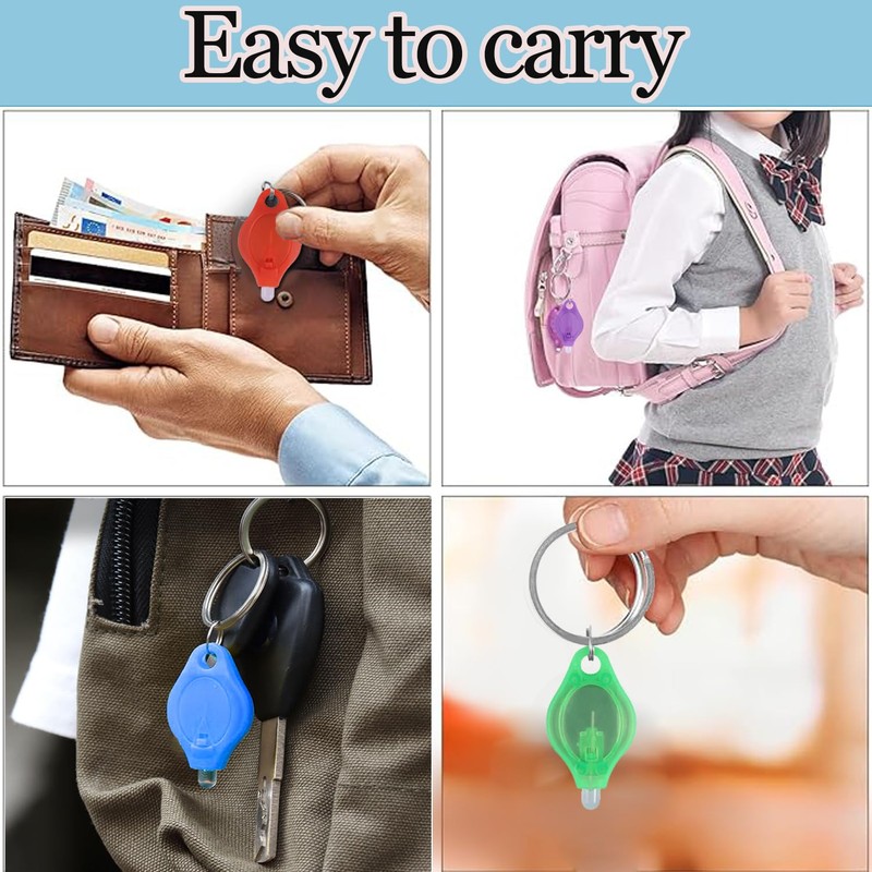 MODOAO LED Keychain Small Torch Light, 5 Pack White Light