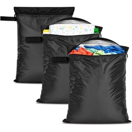 3 Bolsas para Ropa Mojada, Bolsas Impermeables para Viajes, Natación, Gimnasio, 36x30 cm, Tela Oxford, Organiza Ropa Húmeda y Seca, Ideal para Padres y Viajeros Frecuentes