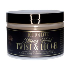 LOC’D 4 LYFE Twist & Loc Gel – 8.5oz | Strong Hold for Twists and Locs, Natural & Vegan Formula, No Buildup or Flaking, For All Hair Types