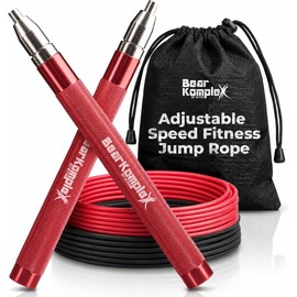 Bear KompleX Aluminum Speed Jump Rope is Great for Crossfit, Double Unders, Boxing, Fitness & Conditioning. Lightweight Cable Combined with The Durable Aluminum Handle Allow You to Dominate Your WODs
