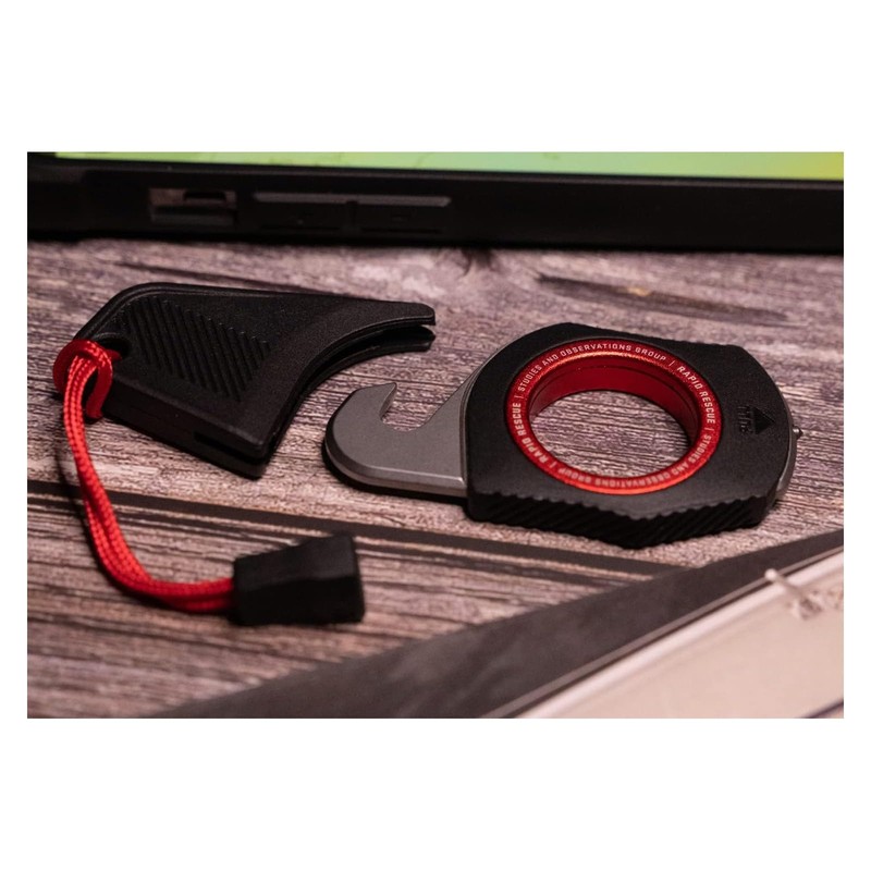 SOG Rapid Rescue Multi-Tool | Stainless Steel Seatbelt Cutter, GRN