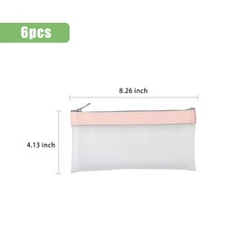 NIYATA 6 Pcs Money Bags with Zipper, Clear Cash Envelopes Coin Purse,Multi Purpose Cash Organizer Bank Bag Wallet for Money Coin Tool for Cash Saving,Wallet Organization,and Office Supplies,6 Colors