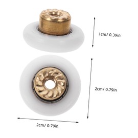 Gatuida 4pcs Sliding Shower Door Rollers Durable Nylon Bearing Pulleys with Round Groove for Glass Doors Smooth Noisefree Operation Replacement Parts for Bathroom Shower Rooms
