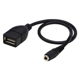 zdyCGTime USB 2.0 AFemale to DC 3.5x1.35mm Female Adapter Cable 5 Volt DC Barrel Power Jack Charging Cable for Tablet, Electronic Dog, Access Control Attendance (28CM/11inch F/F, DC 3.5x1.35mm-2packs)