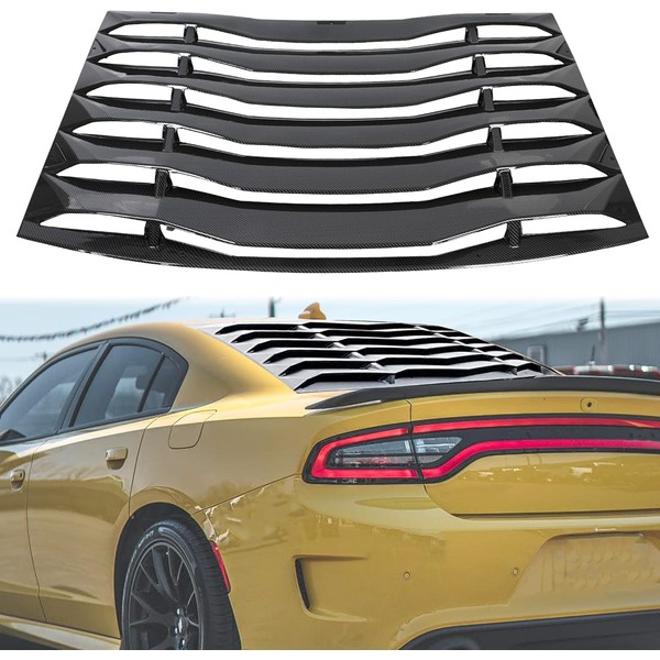 ECOTRIC Rear Window Louver Cover Compatible with 2011-2023 Dodge Charger