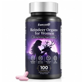 19-in-1 Reindeer Organs for Women, 500mg Arctic Organ Complex, 100 Capsules