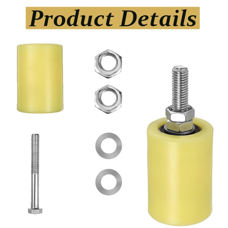2 x Sliding Gate Guide Pulley Nylon Heavy Duty Rail