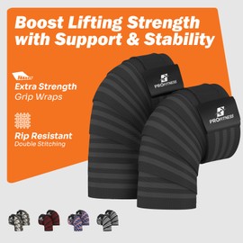 ProFitness - Rodilleras para levantamiento de pesas (par), mangas de compresión ajustables para entrenamiento cruzado, sentadillas, levantamiento de pesas, fuerza y estabilidad mejoradas, unisex,