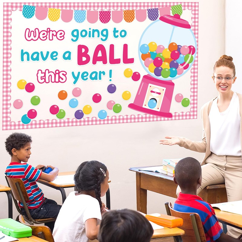 Gumball Machine Bulletin Board Set Pink Bubble Gumballs Bulletin Board