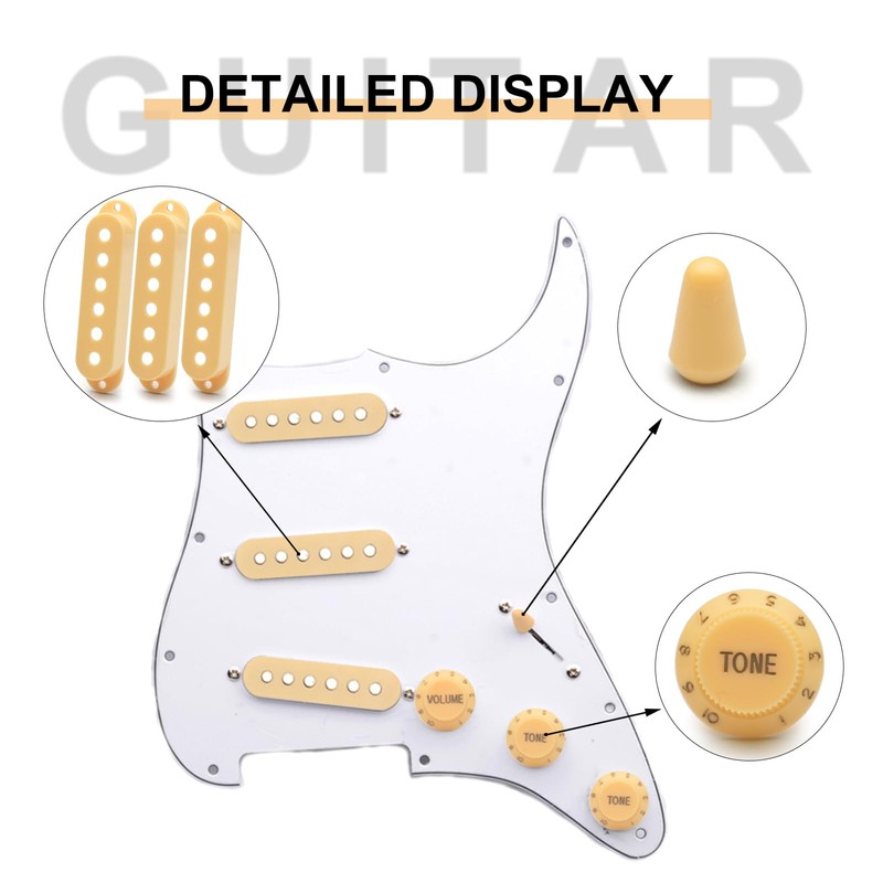 SAPHUE 52/52/52mm Guitar Pickup Covers 3 Single Coil Pickup Cover