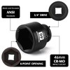 MIXPOWER 3/4" Drive Shallow Impact Socket, 46mm, CR-MO, Metric, 6
