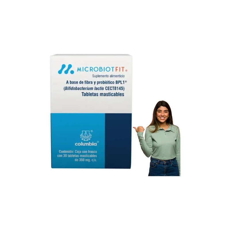 Microbiot Fit 30 Tabletas Masticables Sabor Sin Sabor Sin Sabor