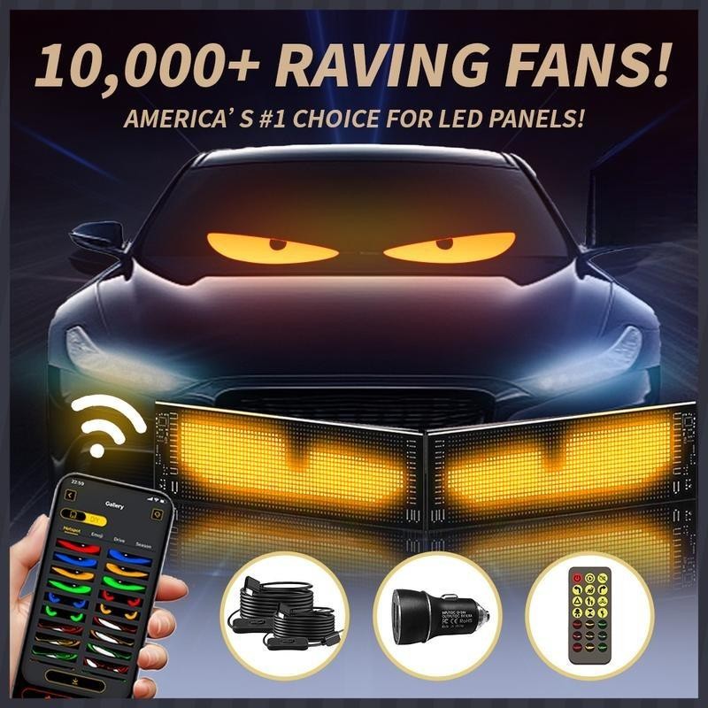 Devil Eyes Programmable LED Display – Flexible Car LED Sign