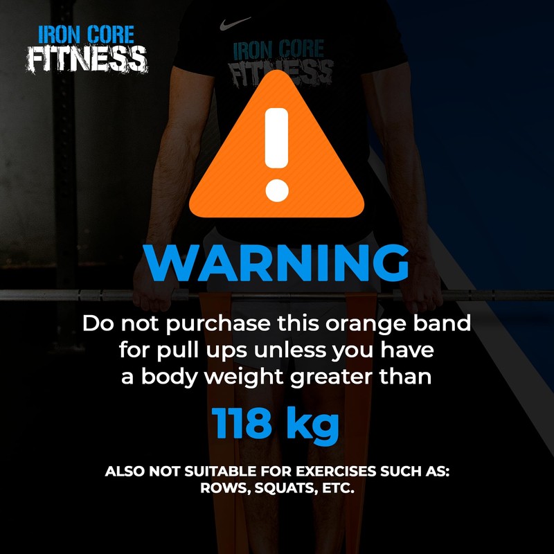 30–100 kg Orange Pull Up Resistance Band - Pull Up
