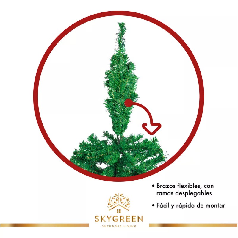 Skygreen Arbol De Navidad Pino Artificial 2.10m Frondoso Follaje Color