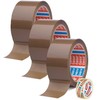 TESA Brown Sticky Tape, Quiet Unrolling, 50 mm Wide, 66