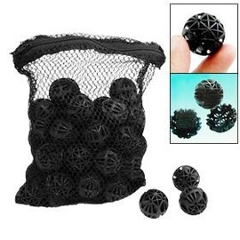 CNZ® 50pcs 1-inch Black Aquarium Fish Tank Filter Bio-Balls Filtration Media, 2-Pack …