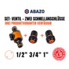 ABAZO Garden hose connection nipple, nipple with shut-off valve, regulating