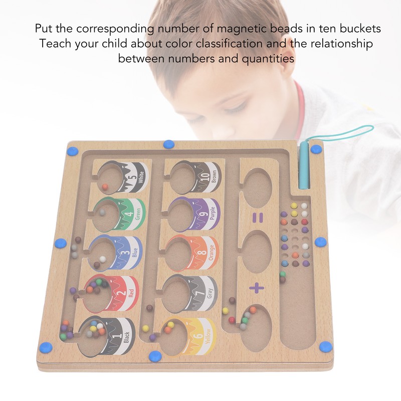 2 in 1 Magnetic Color and Number Maze Early Educational