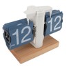 Flip Desk Clock Auto Mechanical Flip 12H AM PM Wood