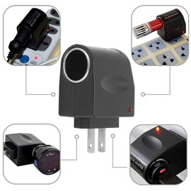 Laihua Convertidor de Corriente CA a CC para Coche, Adaptador de Encendedor de Cigarrillos de Coche de 1.5 A, 240 V a 12 V, Resistente Caja de Carga de Coche ABS (Enchufe de EE. UU. 110 V)