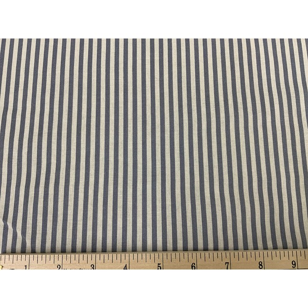 45” Wide Stripe Grey and White