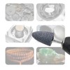 2 Pcs Hexagonal Handle Brown Corundum Grinding Stone,Conical Small Grinding