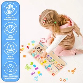 Tablero Logaritmos 3 en 1 Montessori Madera JSXing Juego Educativo                                                                                    