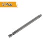 HARFINGTON 5pcs TT40 Security Torx Head Screwdriver Bit 4" (100mm)