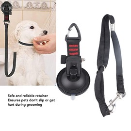 LOCADENCE Dog Bathing Tether with Heavy Suction Cup, Rubber Dog Bathing Leash with Adjustable Collar, Portable Dog Grooming Tub Restraint for Dogs, Cats, Pet Store, Shower and Grooming
