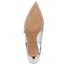 Franco Sarto Womens Khloe Pointed Toe Slingback Kitten Heel Silver