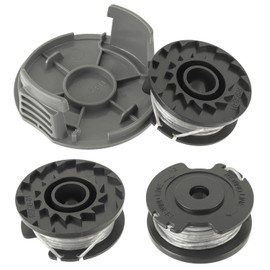 JAMHER 3PCS Strimmer Spool Replacement F016800569 F016800385 Φ1.65mm 4.9m with 1PCS Spool Cover, Nylon Spools for Bosch EasyGrassCut 18 23 26 Art 23 SL 26 SL Grass Trimmer(3 Spool, 1 Cover)