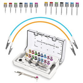 2026 Dental Implant Torque Wrench Set-Include Bib Clips, Universal Prosthetic Kit with Torque Adjustable Ratchet&Screwdrivers 16pcs,10-70Ncm,Fully Autoclavable,Secure/Disassemble Implant Restorations