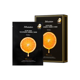 JMsolution Glory Aqua Tocopherol Vitamin C Facial Mask -Hyaluronic acids-Vitamine C, E -Moisture Hydrating elasticity care skin vitality for all skin type- Korean Skin care
