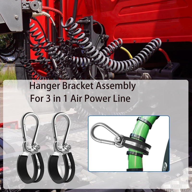 4 Pack Hanger Bracket Assembly Rubber Cushion Stainless Steel Airpower