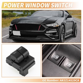 A ABSOPRO Front Side Power Window Switch Window Control Switch No.AR3Z14529CA for Ford for Mustang 2010-2014 Black