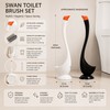 Swan Toilet Brush Set for Bathroom Cleaning – Long Handle