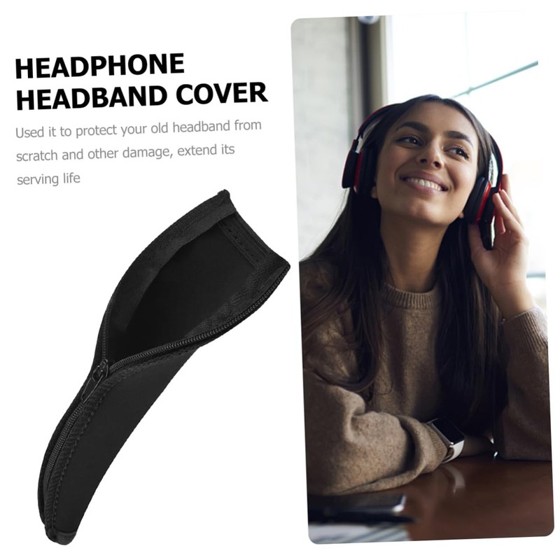 Gatuida Zipper Headphone Headband Cover Neoprene Beam Pad Protector for
