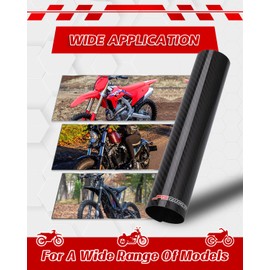 JFG RACING Motorcycle Carbon Fiber Fork Wrap Boots, 225mm, Front Shock Covers Gaiters Guard Protector for Most Dirt Bike, Motorcycles, 2 PCS